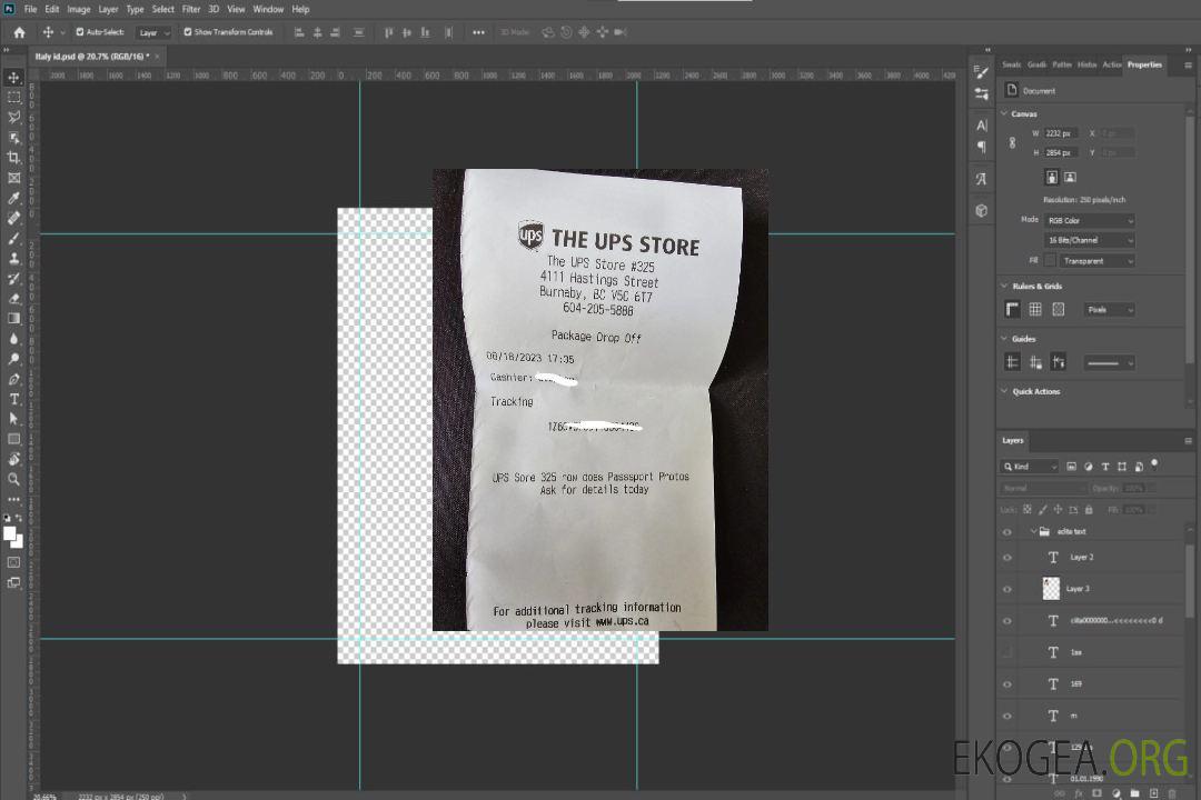 Le chèque de paiement du magasin UPS template